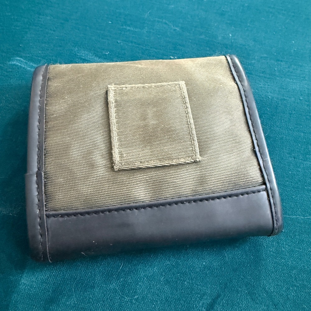 POLO SPORT Ralph Lauren Mens Trifold Wallet Khaki Nylon Velcro Closure - Picture 2 of 10